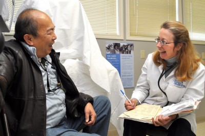 Man with Doctor laughing